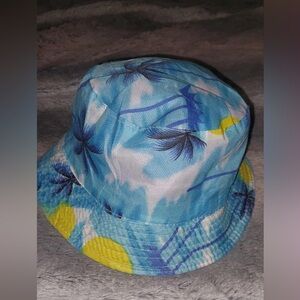 Kids Youth Tropical Blue/purple Bucket Hat